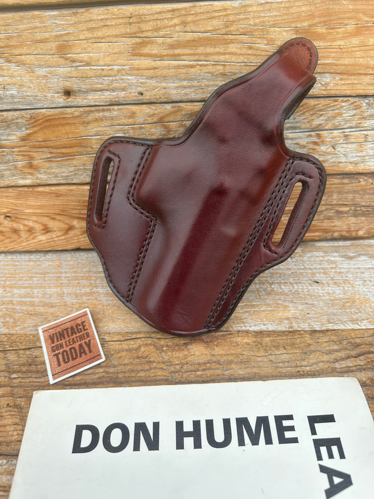 Vintage Don Hume Black Leather H721 77 4 3/8 Holster For UZI Full Size 941R