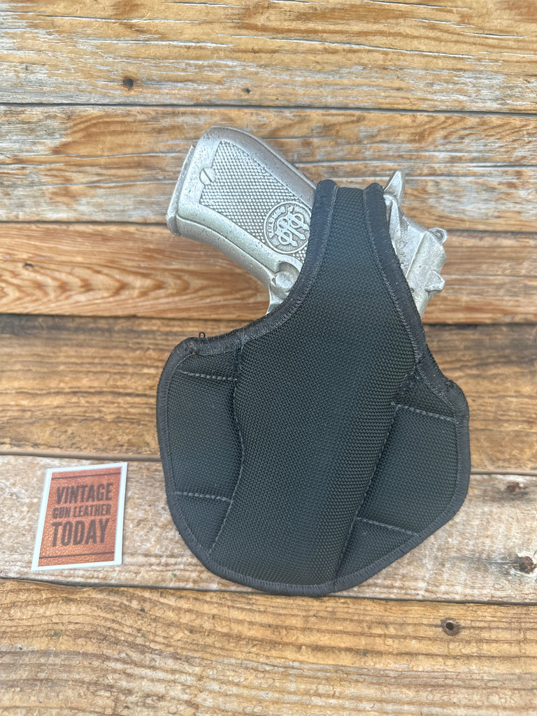 Vintage Black Nylon OWB Holster For Beretta 84 84 Cheetah Round / Square Trigger