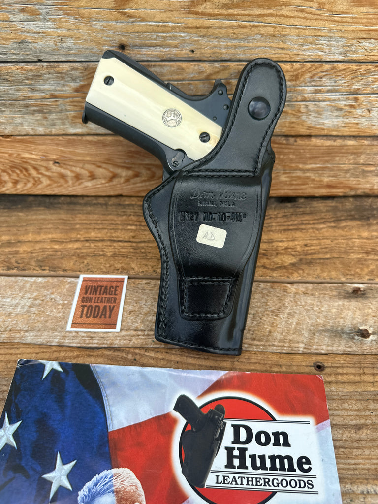 Don Hume H727 30 4 1/4 Black Basket Leather Holster For Colt 45 1911 Commander