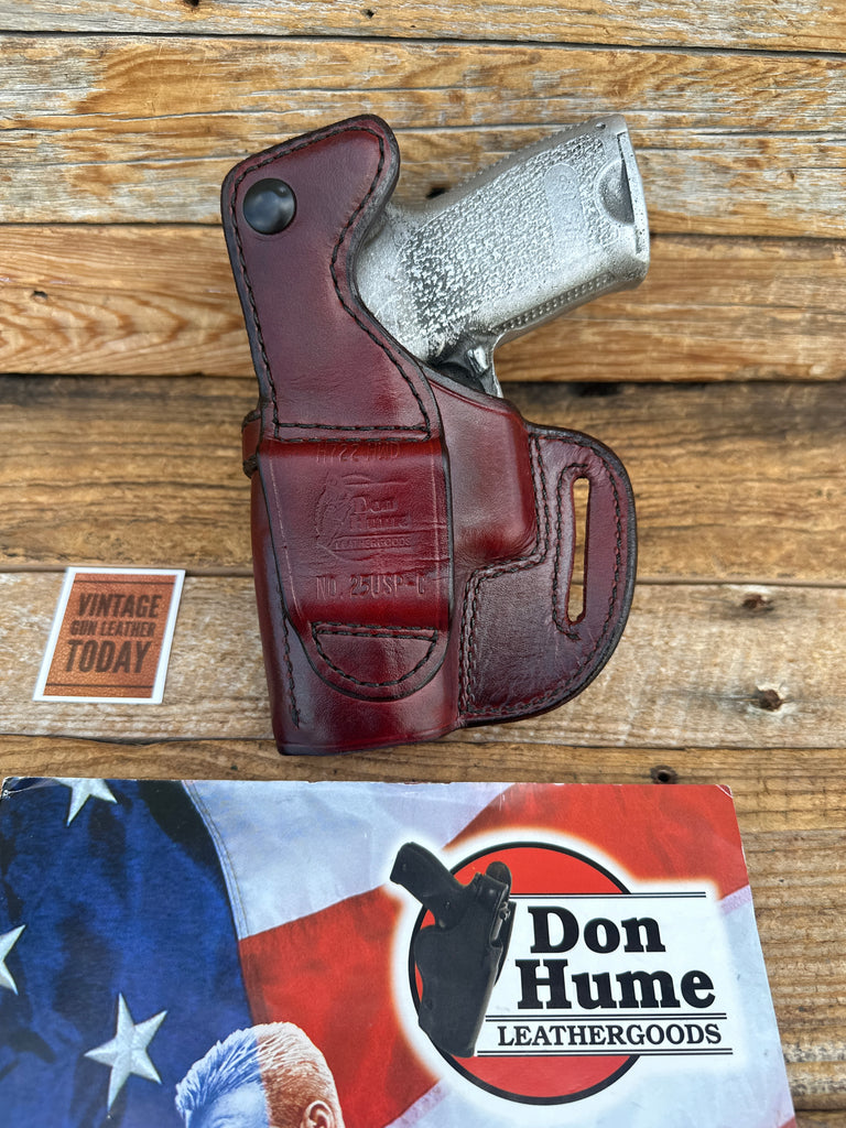 Don Hume H722 Saddle Brown Leather OWB Holster For Heckler Koch USP Compact 9 / 40