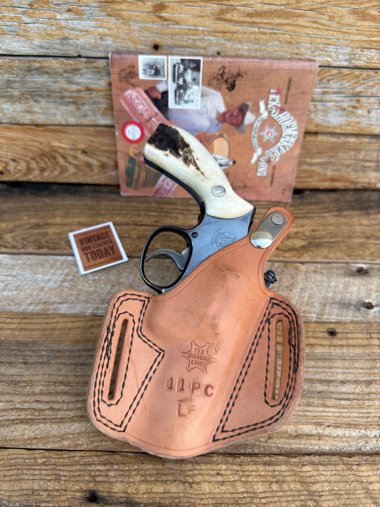 Tex Shoemaker Brown Leather OWB Holster For Frame Revolver S&W K 19 15 12 10