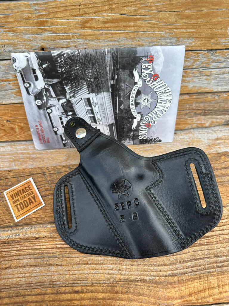 Tex Shoemaker Black Plain Leather Holster For S&W K Ruger Speed Security Six 3"