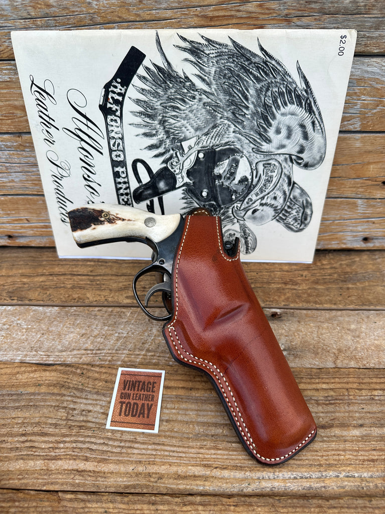 Alfonsos Brown Suede Lined CD Holster for S&W K Frame 4 Medium Revolver 12 15 19
