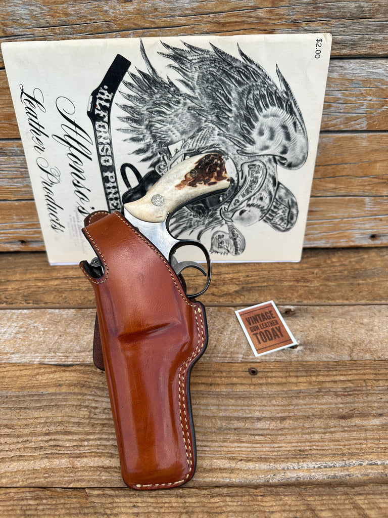 Alfonsos Brown Suede Lined CD Holster for S&W K Frame 4 Medium Revolver 12 15 19