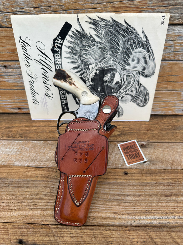 Alfonsos Brown Suede Lined CD Holster for S&W K Frame 4 Medium Revolver 12 15 19