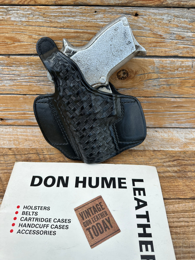 Vintage Don Hume H721 Black Basket Leather OWB Holster for S&W 469 669 Square