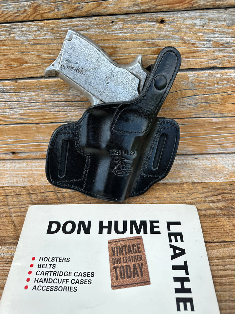 Vintage Don Hume H721 Black Basket Leather OWB Holster for S&W 469 669 Square