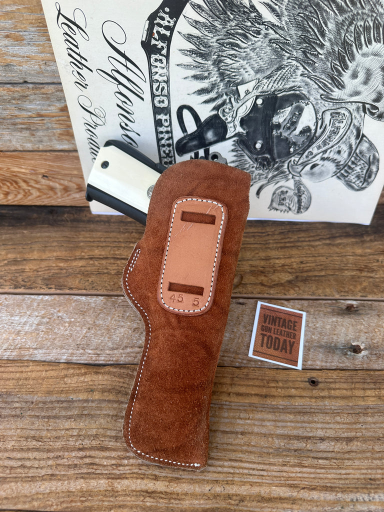Alfonsos J17 Brindle Brown Leather IWB  Holster for Colt 1911 Government 5" Left