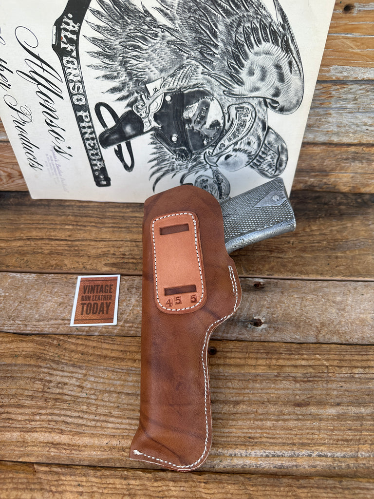 Alfonsos J17 Brindle Brown Leather IWB  Holster for Colt 1911 Government 5" R/L