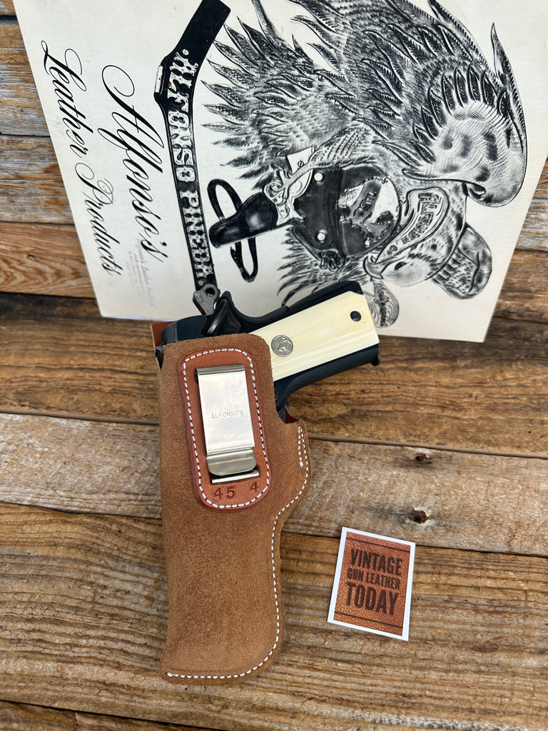 Vintage Alfonsos Brown Leather IWB Holster for Colt 1911 Commander Left