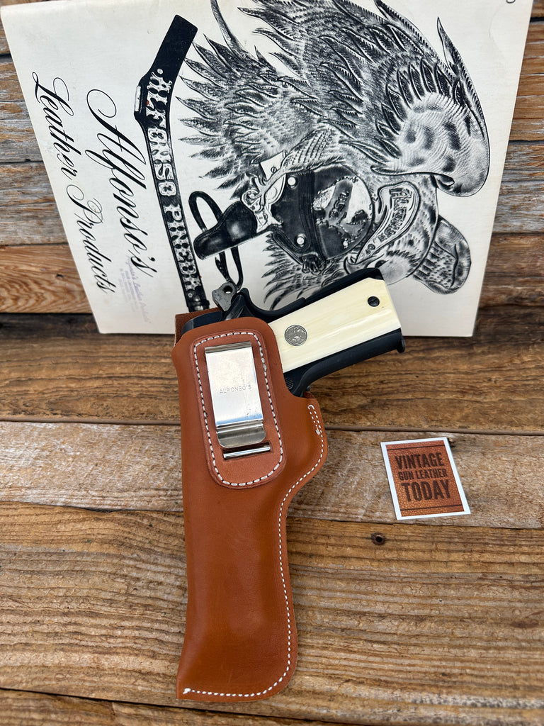 Vintage Alfonsos J17 Brown Leather IWB  Holster for Colt 1911 Government 5" R/L