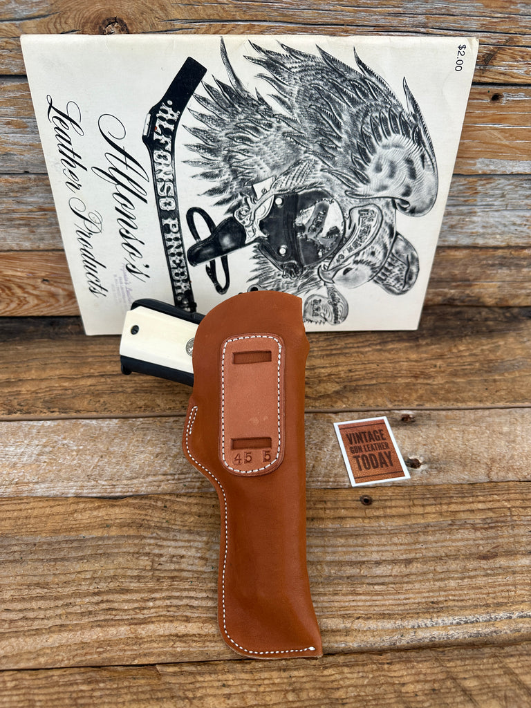 Vintage Alfonsos J17 Brown Leather IWB  Holster for Colt 1911 Government 5" R/L