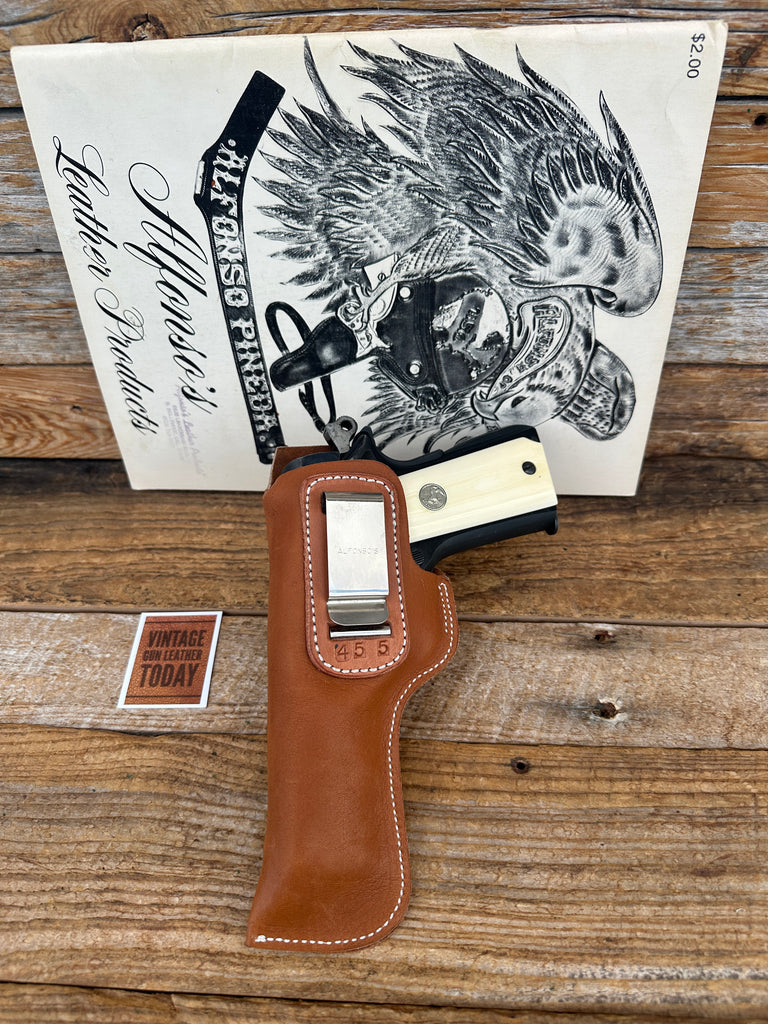 Vintage Alfonsos J17 Brown Leather IWB Holster for Colt 1911 Government 5"