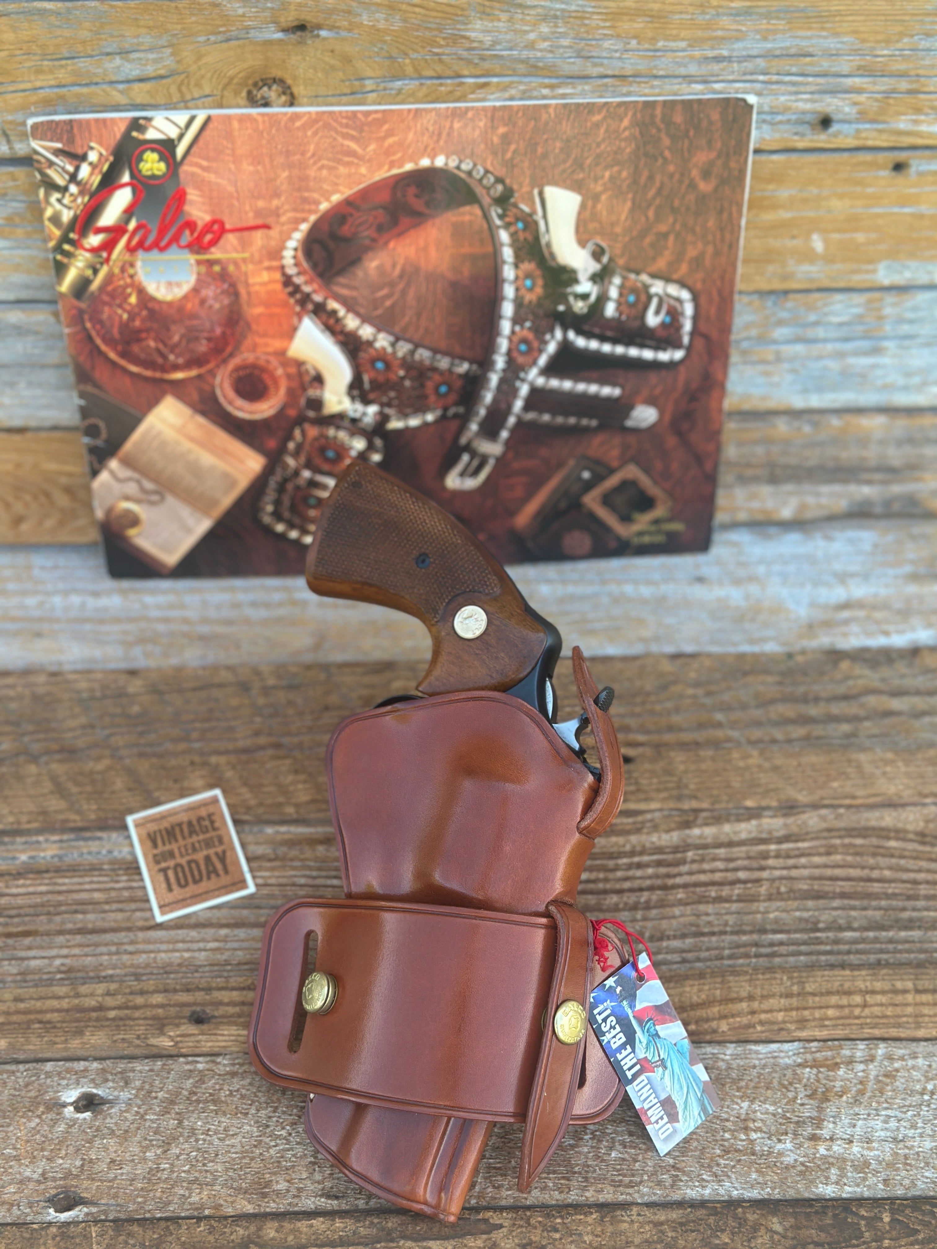 Wheelgunner Belt Holster Galco Wheelgunner Holster GALCO Brown