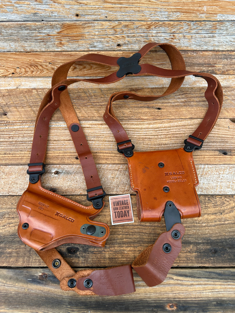 GALCO Miami Classic Brown Leather Shoulder Holster For S&W M&P Shield 9 / 40