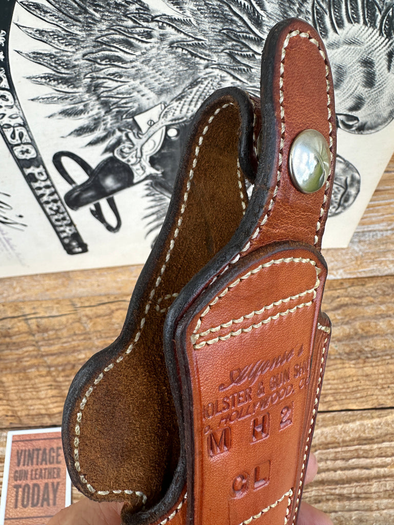 Alfonso's Plain Brown Leather IWB OWB Lined Holster for Colt Commander LEFT