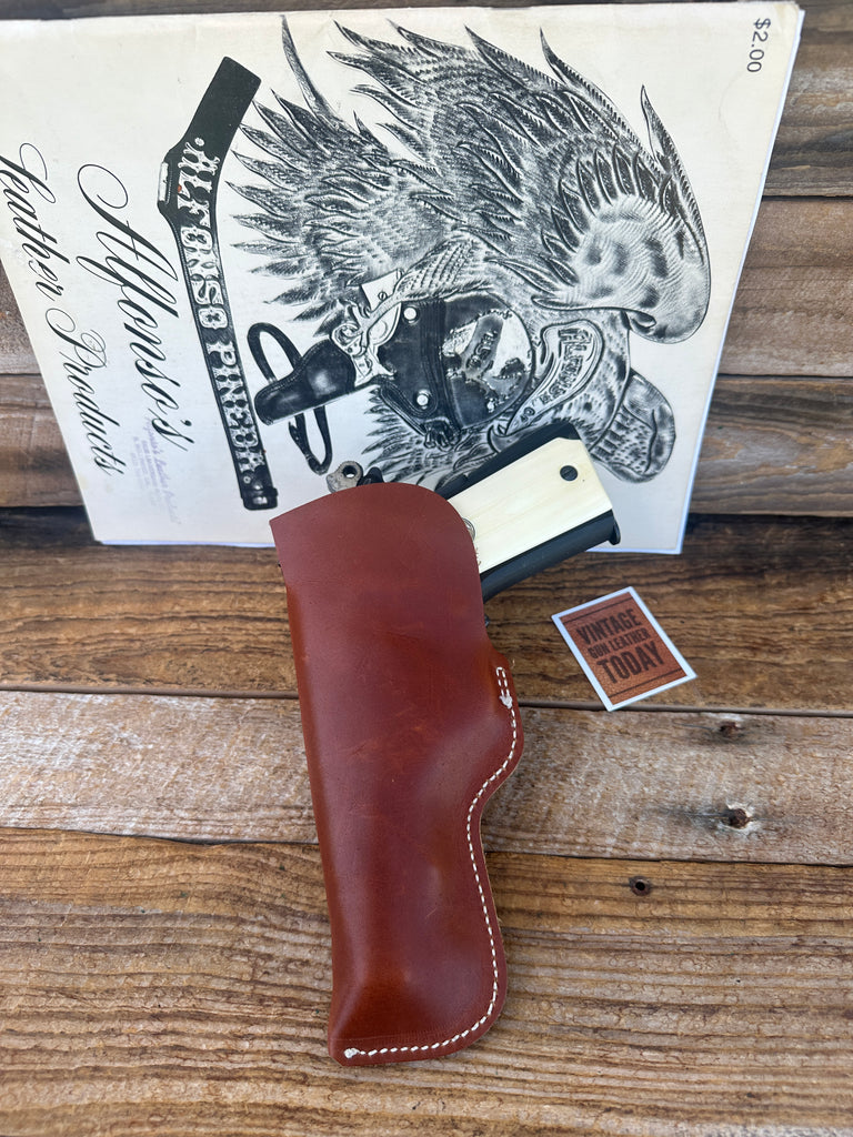 Vintage Alfonsos Medium Brown Leather IWB Holster for Colt 1911 Commander Right