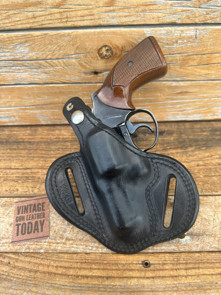 Vintage MARCO NY Black Leather Suede Lined OWB Holster For Colt Cobra 2"