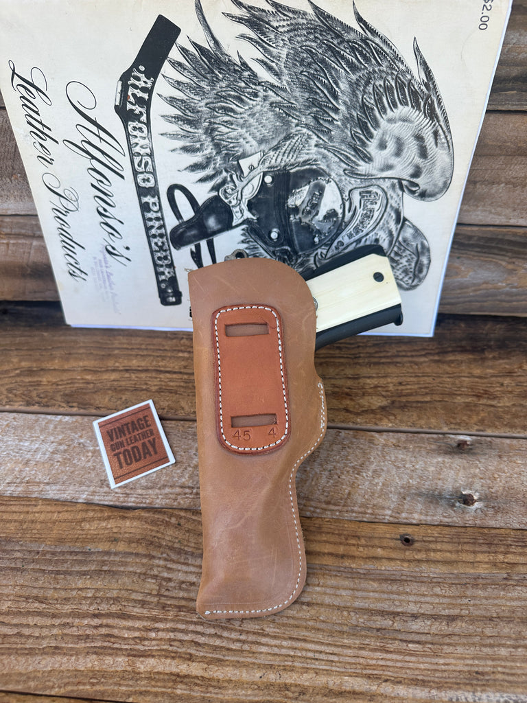 Vintage Alfonsos Brown Leather IWB  Holster for Colt 45 1911 Commander Right #5