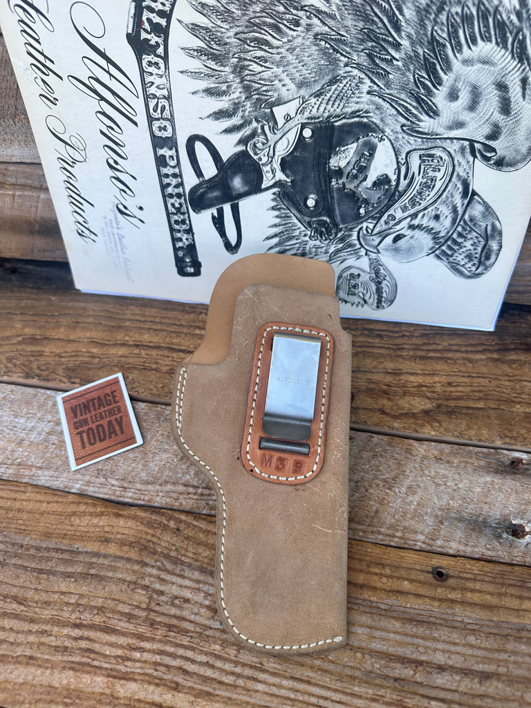 Alfonsos  Brown Leather IWB Holster For S&W 59 or 39 With Round Trigger Right #3