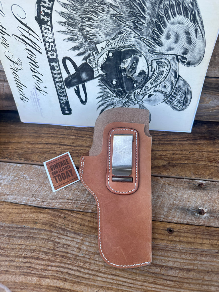 Alfonsos  Brown Leather IWB Holster For S&W 59 or 39 With Round Trigger Left #7