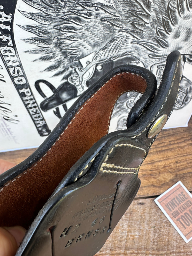 Alfonsos Black Leather Suede Lined Holster For Browning Sauer Strong Cross Left