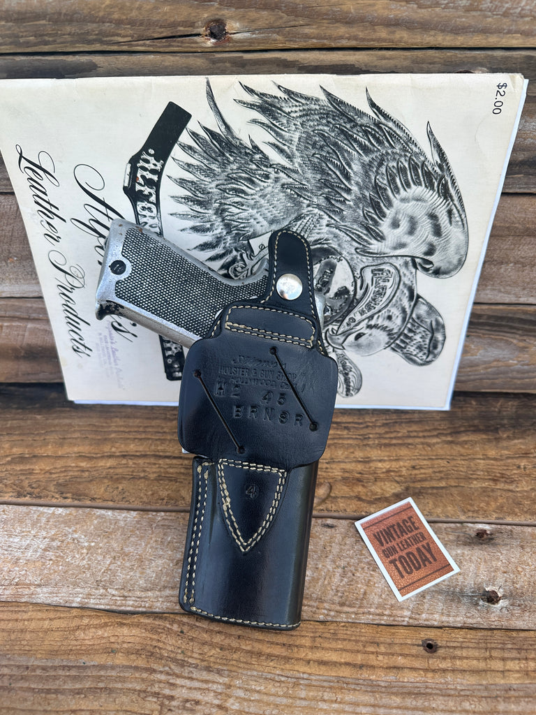 Alfonsos Black Leather Suede Lined Holster For Browning Sauer Strong Cross Left