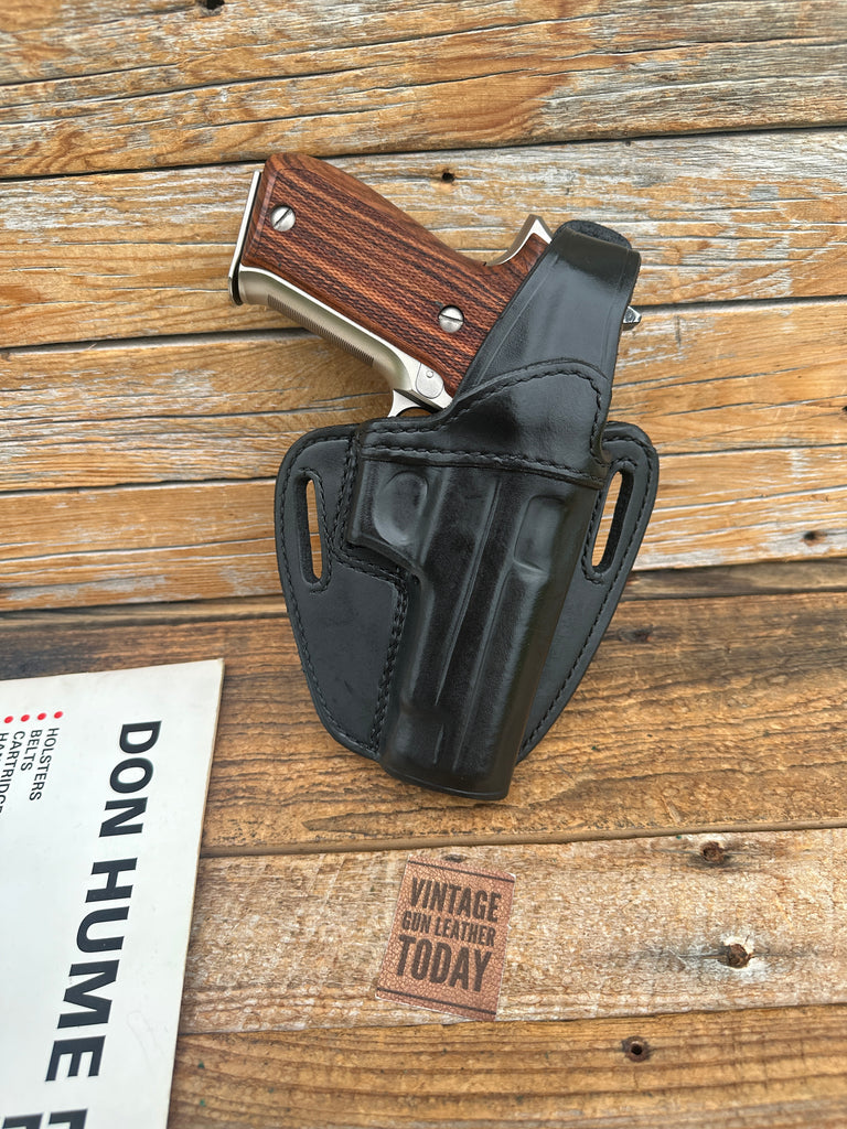 Vintage Don Hume 711 Agent Black Leather OWB Holster for Sig P226 P220