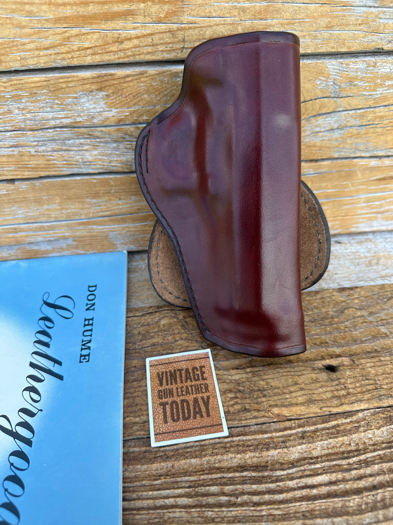 Vintage Don Hume H720 53-5 Open Top Brown Leather Paddle Holster For Taurus PT