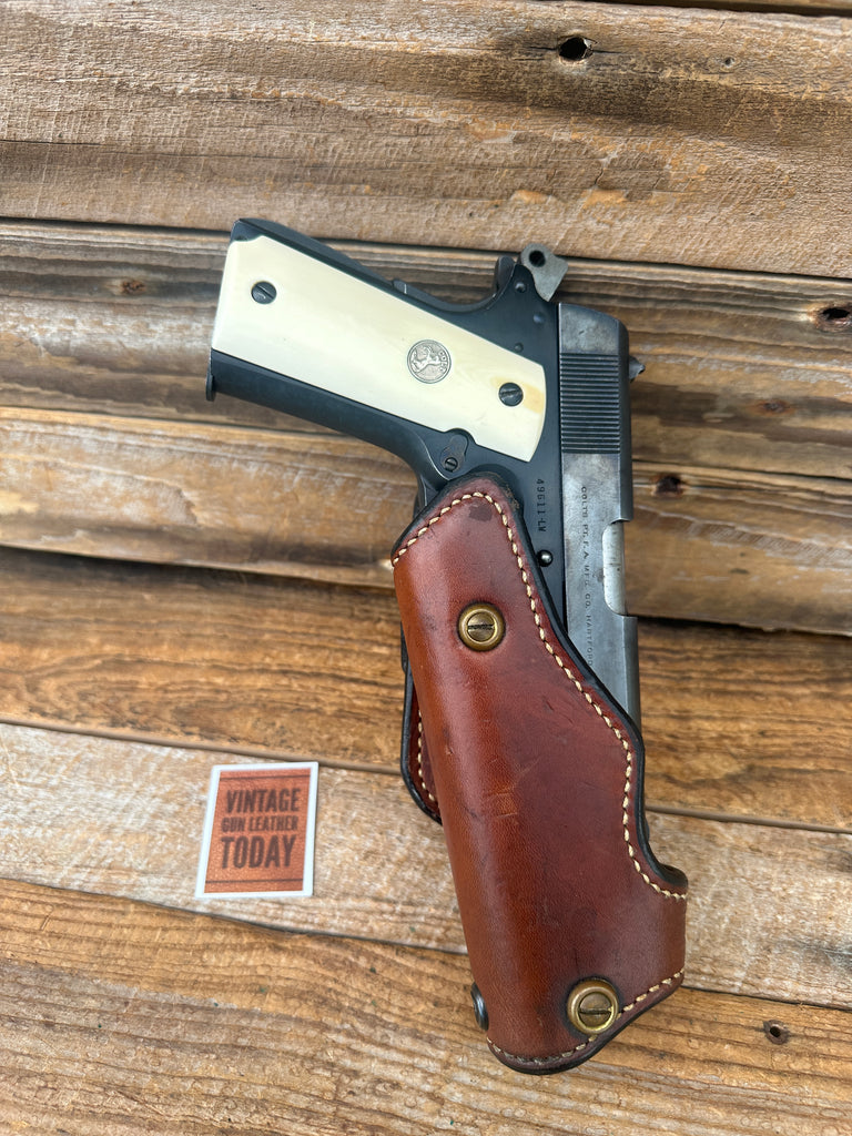 Ernie Hill Speed Brown Leather Competition Holster for Colt 45 191 5" Government
