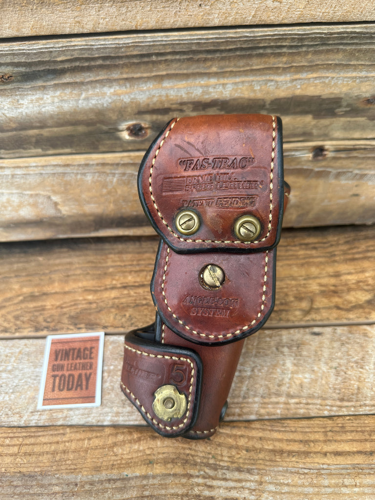 Ernie Hill Speed Brown Leather Competition Holster for Colt 45 191 5" Government