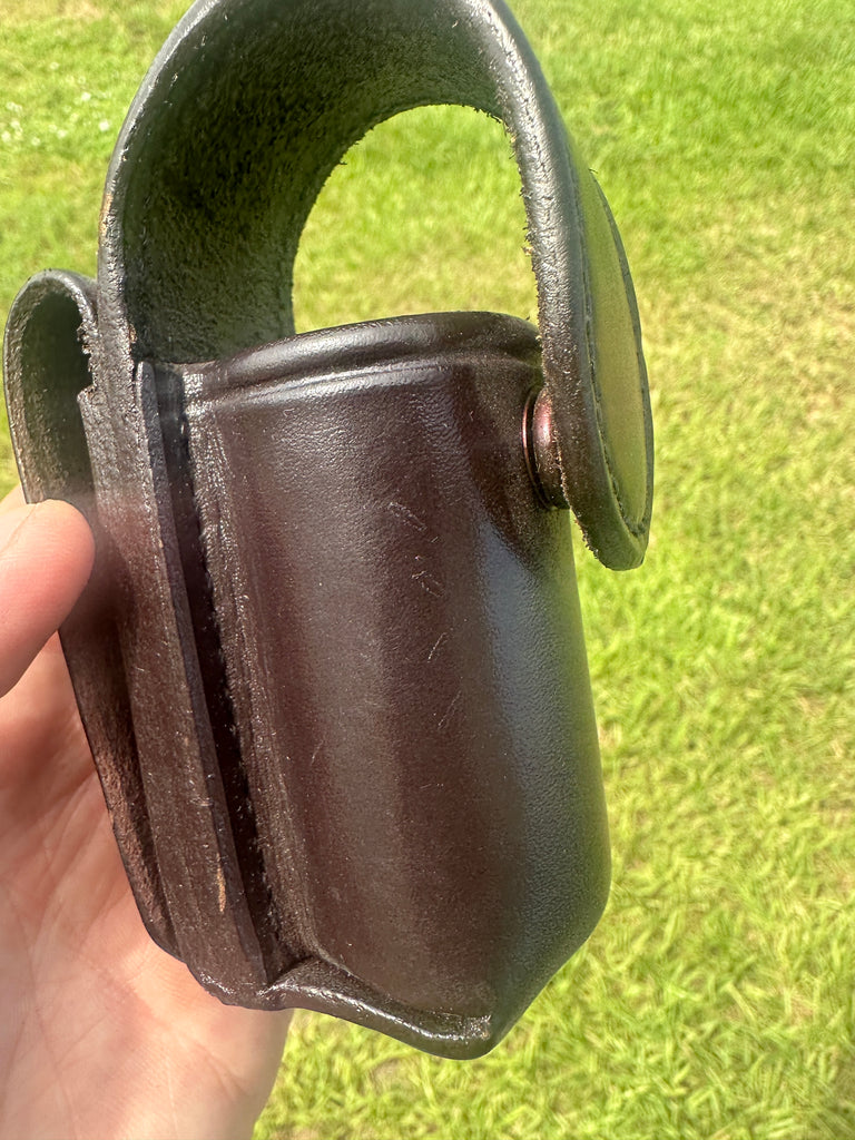 Don Hume Brown Leather Police Duty OC Mace Holder For MK3 MK III Sabre Hidden SN