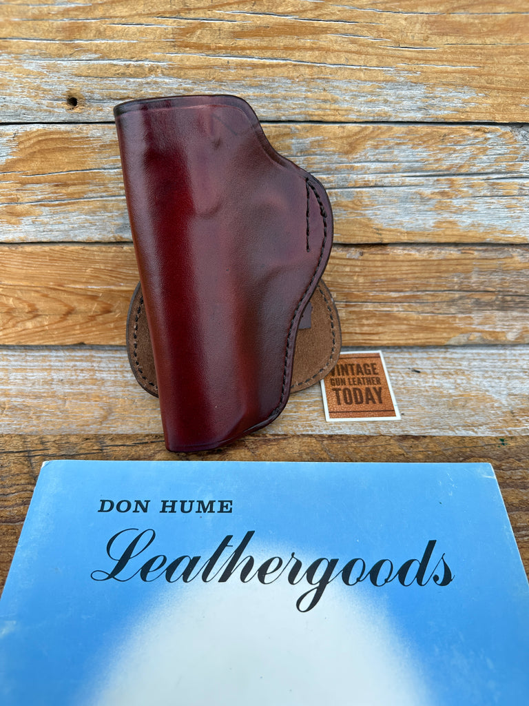 Don Hume H720 77 4 3/8 Brown Leather Paddle Holster For Jericho UZI Full Size