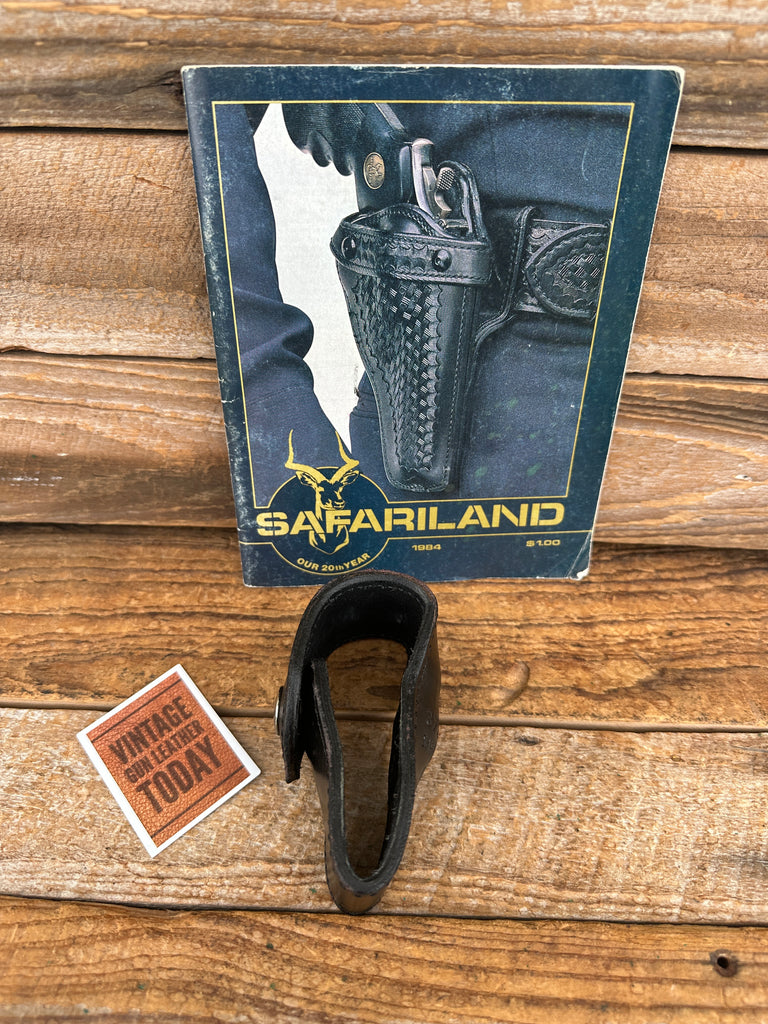 Vintage Safariland 372 Black Leather Suede Lined Comp II Speed Loader Holder