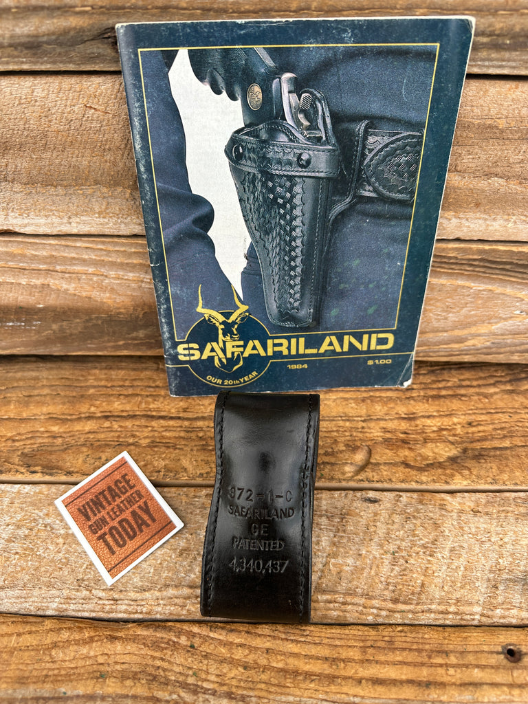 Vintage Safariland 372 Black Leather Suede Lined Comp II Speed Loader Holder