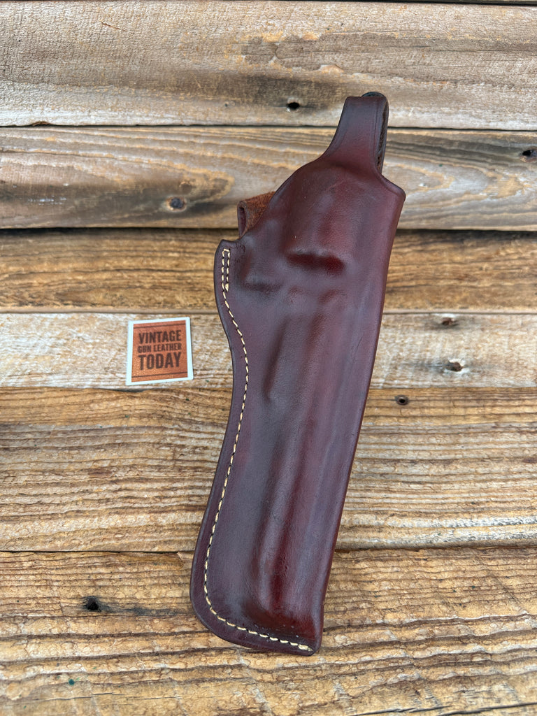 Triple K Brown Leather OWB Holster For Smith Wessson S&W N Frame Revolver 6.5"