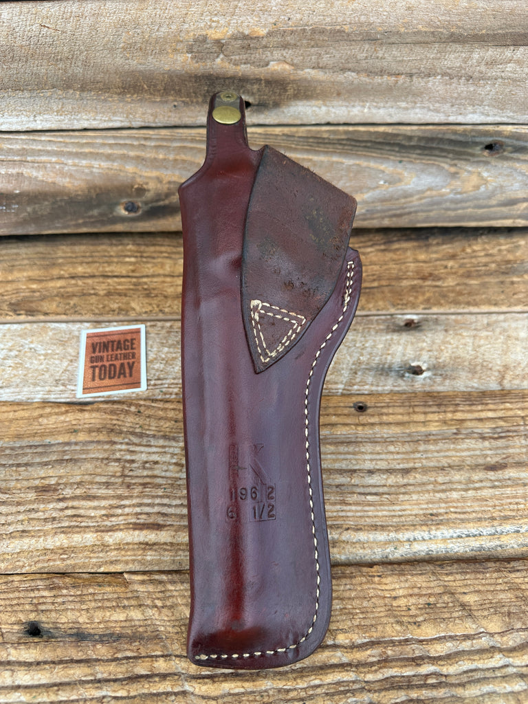 Triple K Brown Leather OWB Holster For Smith Wessson S&W N Frame Revolver 6.5"