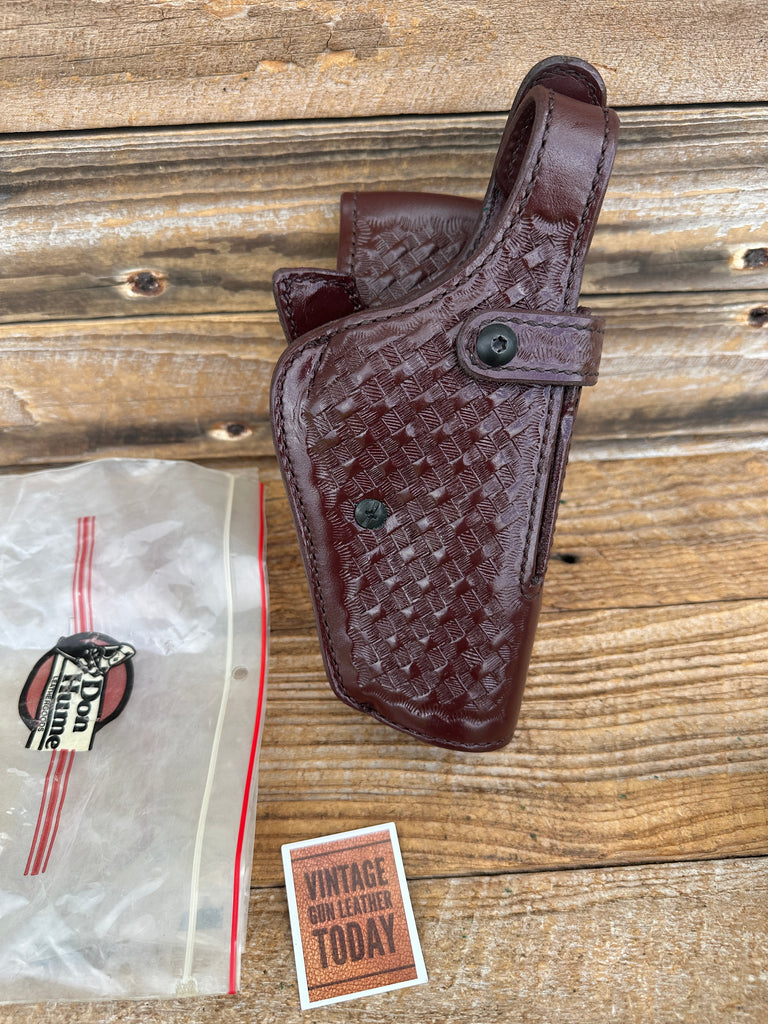 Don Hume H746 Brown Basket Leather Lined Security Holster for Beretta 92 96