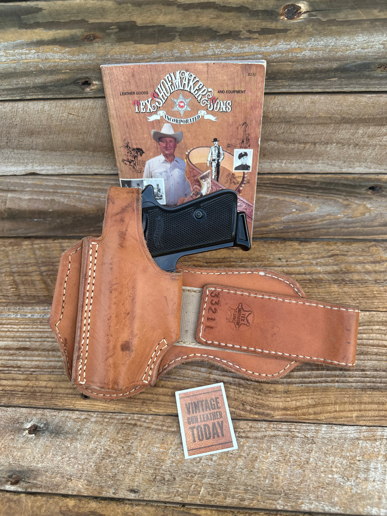 Tex Shoemaker Brown Leather Padded Ankle Holster Rig For Walther PPK PPKS