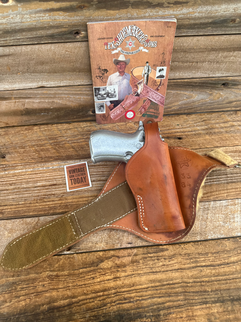 Vintage Tex Shoemaker Brown Leather Ankle Holster For Beretta 84 Cheetah Round 2