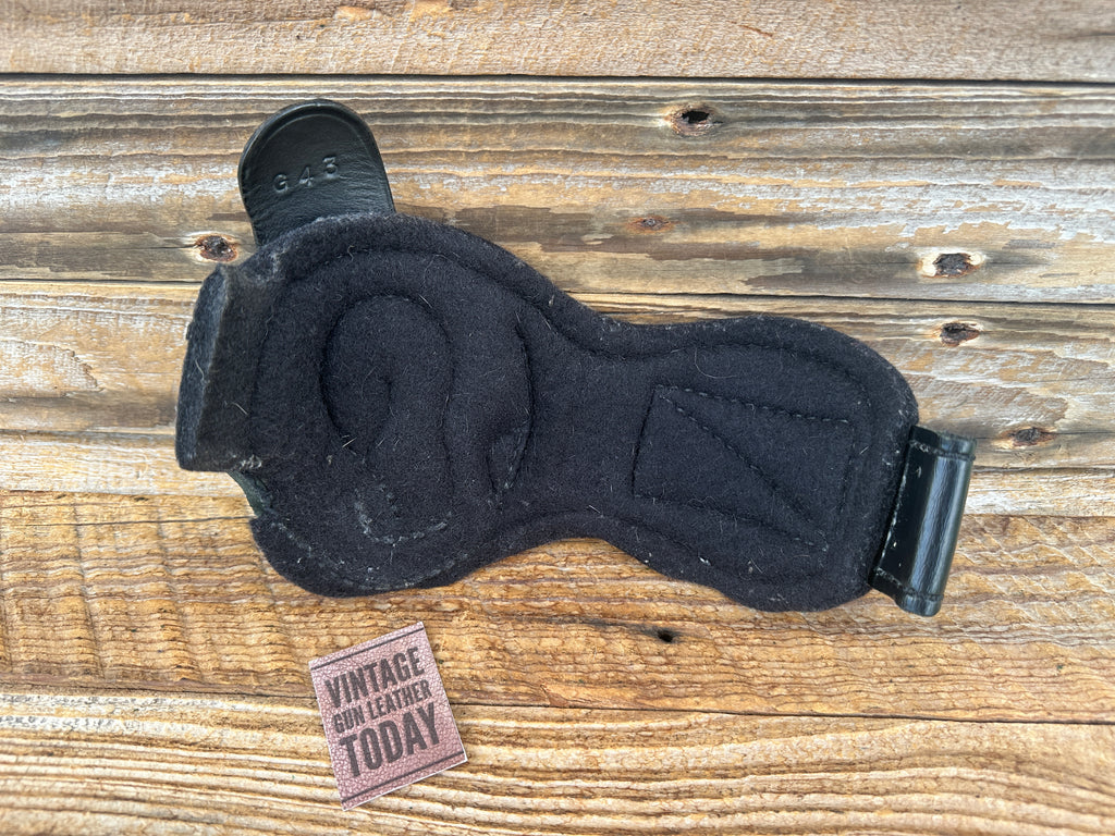 Ritchie Like Alessi Black Leather Ankle Holster For GLOCK 43 Right
