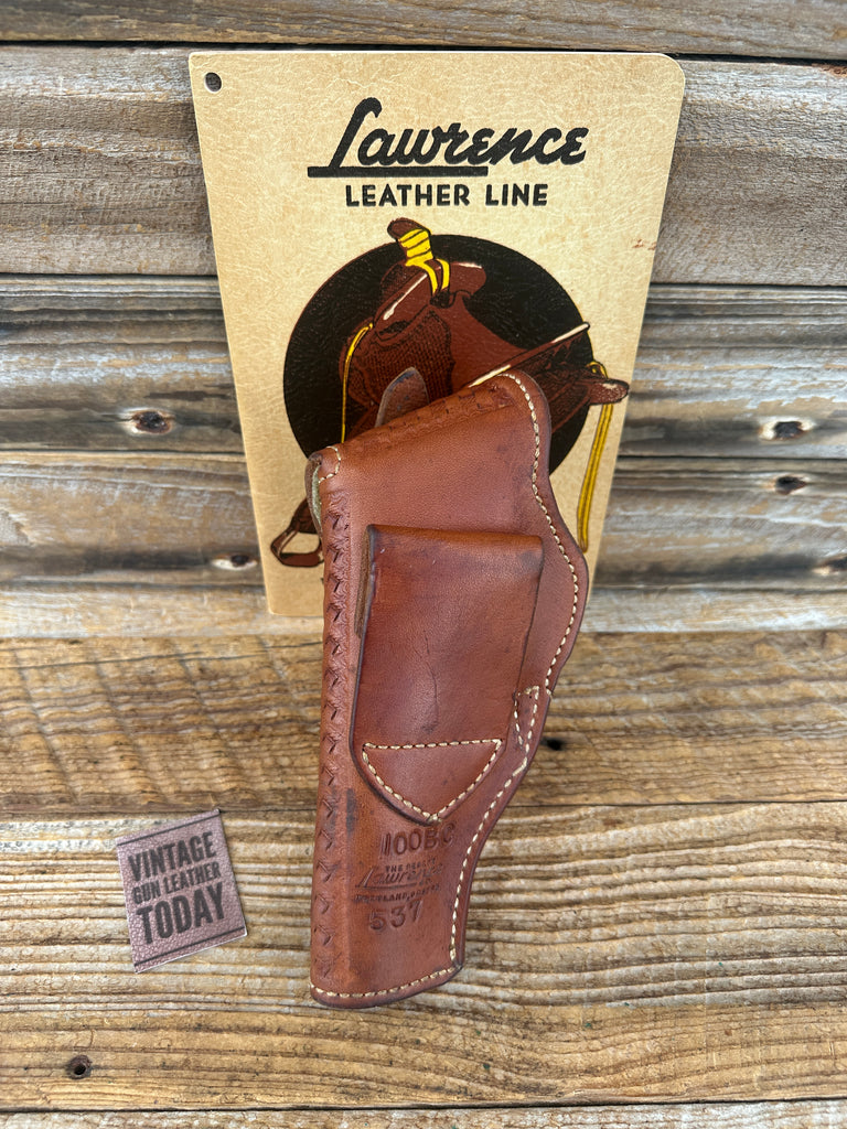 Lawrence 100BC  537 Basket Stamped Chamois Lined Holster for S&W 34 43 51 3 1/2"
