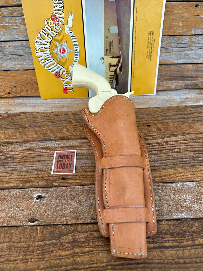 Vintage Tex Shoemaker Brown Leather Suede Lined Holster For Colt 1851 Navy