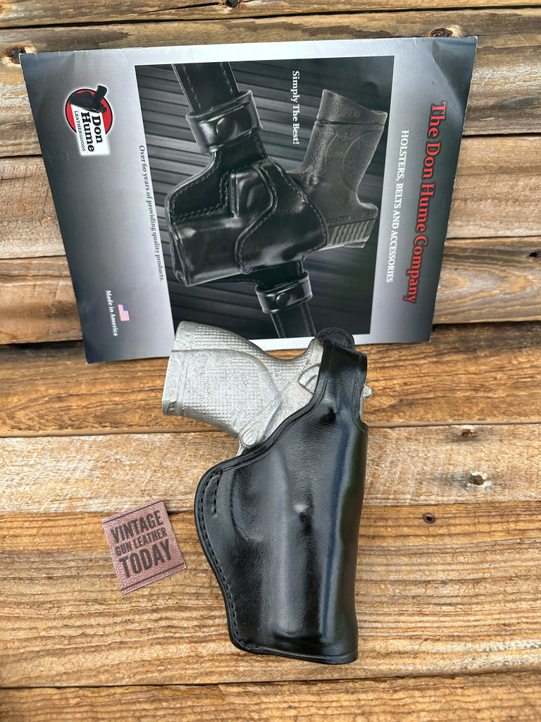 Vintage Don Hume H727 26-9S Black Plain Leather OWB Holster For Beretta 9000S 40