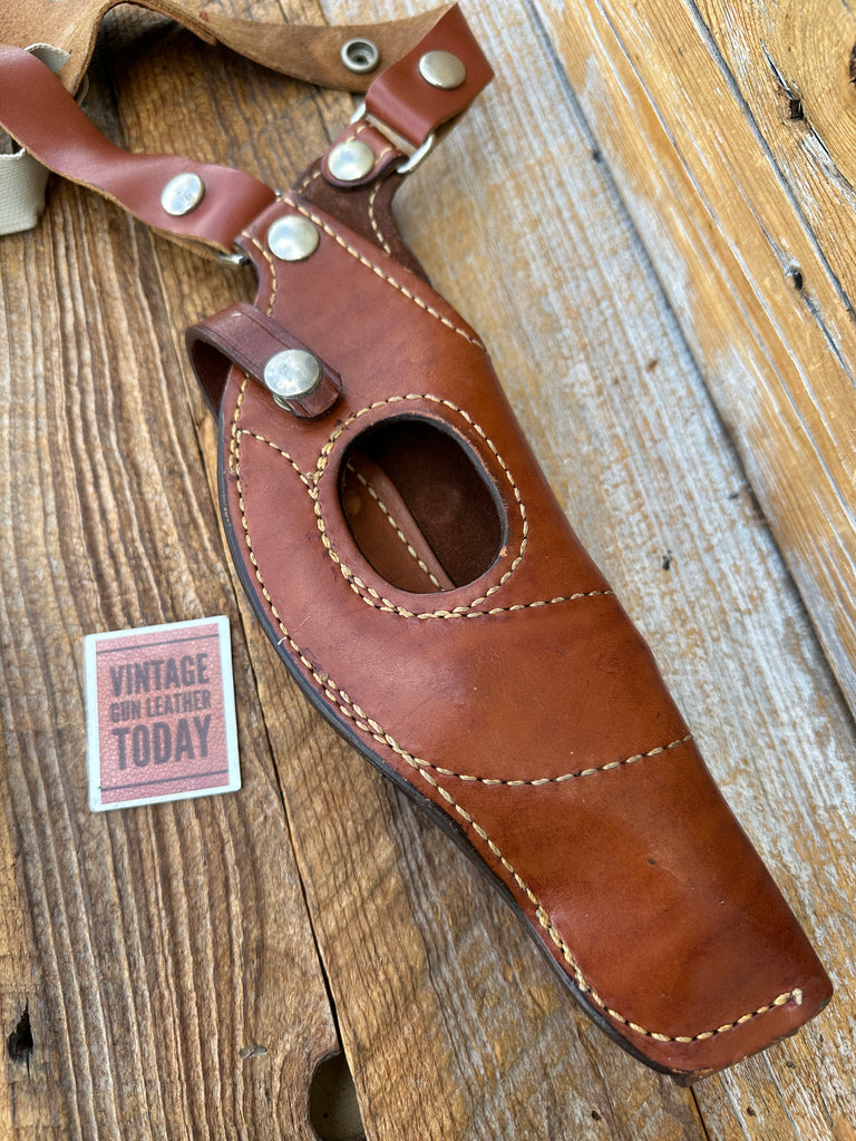 Vintage Smith Wesson Suede Lined Shoulder Holster For S&W L 686 586 Python RG HI