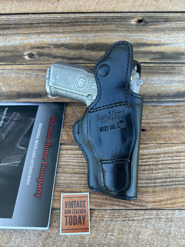 Vintage Don Hume H727 Black Basket Leather OWB Holster For Beretta 8000 8040