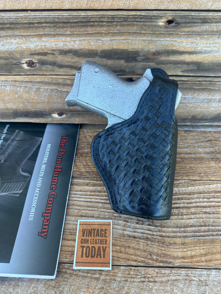 Vintage Don Hume H727 Black Basket Leather OWB Holster For Smith Wesson S&W CS9