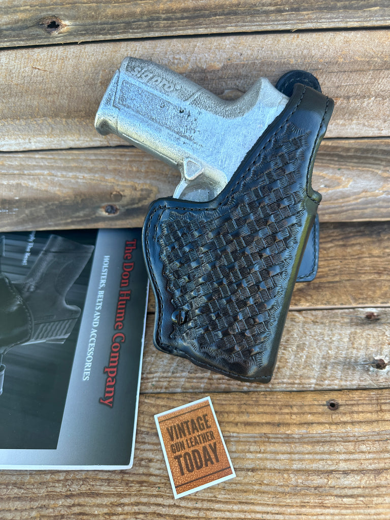 H738 30SP Don Hume Black Basket Leather Lined Holster For Sig Pro 2340
