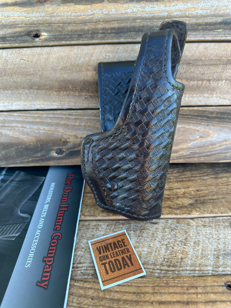 Vintage H738 Don Hume Brown Basket Leather Lined Duty Holster For Heckler HK P7