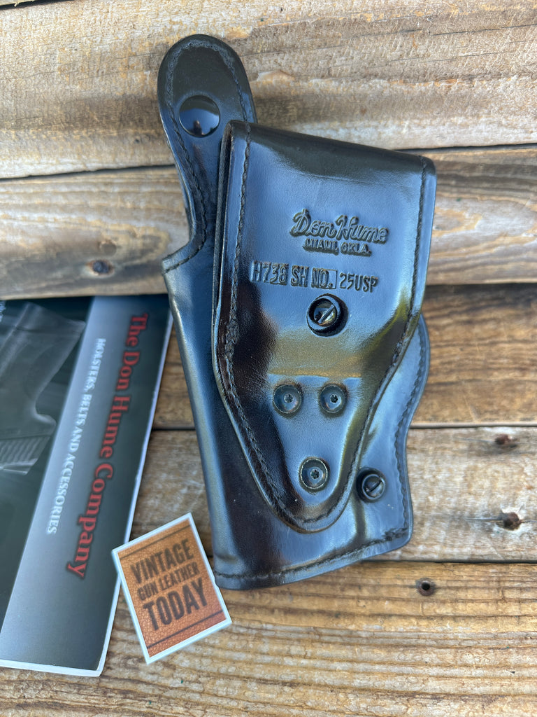 H738 Don Hume Brown Basket Leather Lined Duty Holster For Heckler H&K USP 9 40